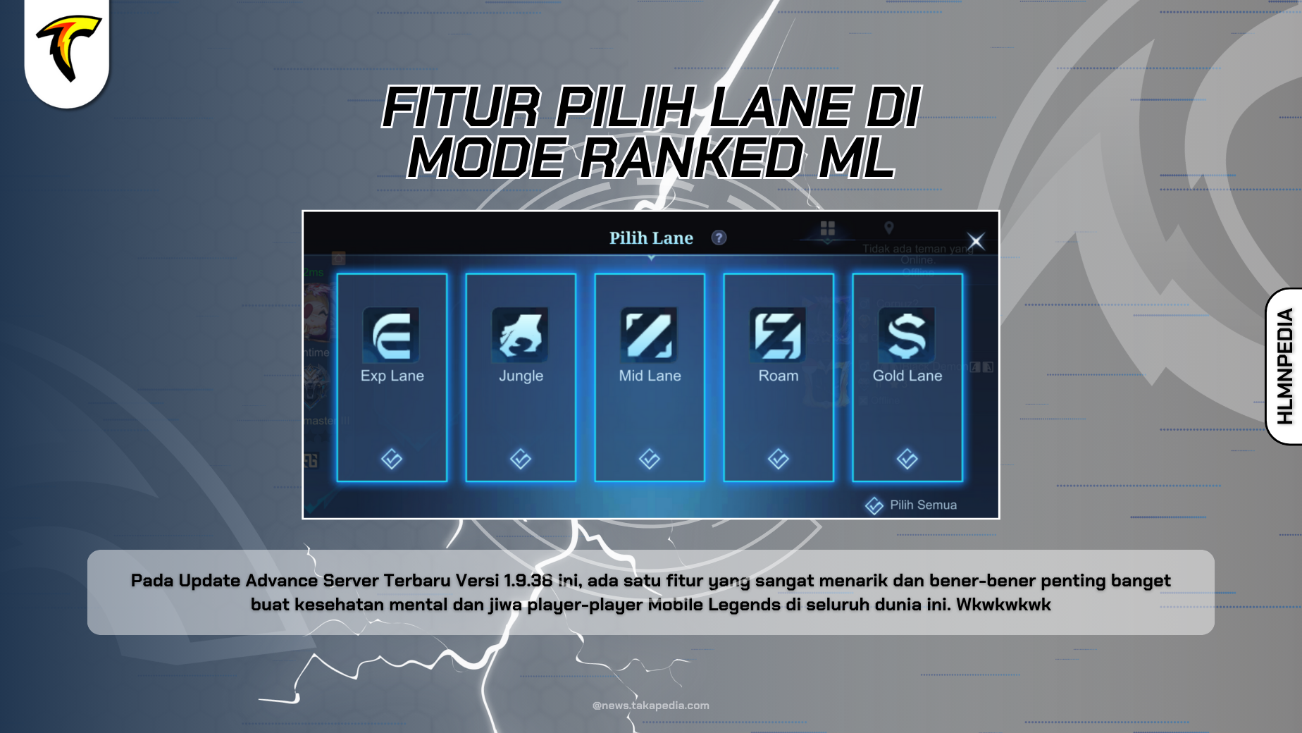 Fitur Baru Pilih Lane di Mode Ranked Mobile Legends - Update Patch Notes Terbaru Advance Server 1.9.38